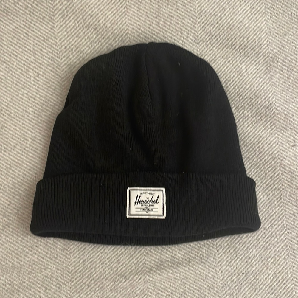 Herschel black beanie! One size